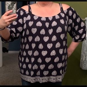 Torrid plus size cold shoulder top